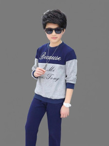 MYEONN Boys Typography, Printed Cotton Blend Regular T Shirt