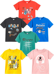 FB GROUP OF COMPANY Baby Boys Printed Cotton Blend Regular T Shirt