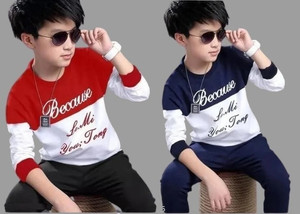 Ticoss Baby Boys & Baby Girls Typography Cotton Blend Regular T Shirt