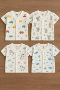 TAWAO Baby Boys & Baby Girls Printed Cotton Blend Regular T Shirt