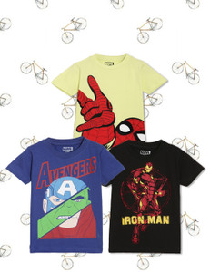 MISS & CHIEF  - MARVEL Boys Printed Pure Cotton Regular T Shirt
