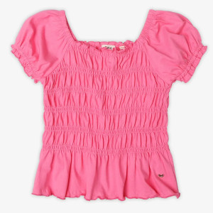 Ed-a-Mamma Girls Self Design Pure Cotton Regular T Shirt