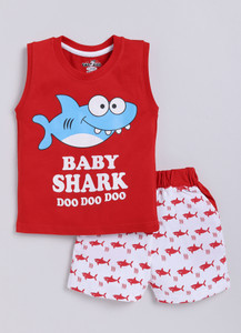 CUTOPIES Baby Boys Printed Pure Cotton Regular T Shirt