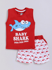 CUTOPIES Baby Boys Printed Pure Cotton Regular T Shirt