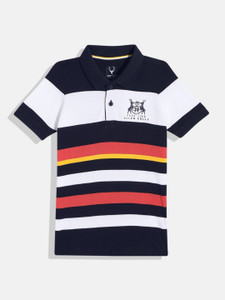एलन सोल्ली लड़के Striped Pure Cotton Regular टी शर्ट