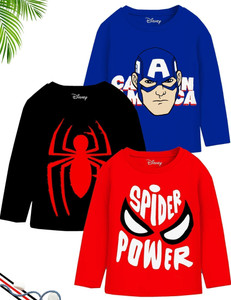MARVEL BY MISS & CHIEF Boys Printed Cotton Blend Regular T Shirt