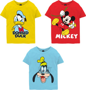DISNEY BY MISS & CHIEF Boys Graphic Print Cotton Blend Regular T Shirt