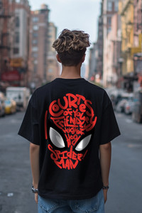 Veirdo Boys Printed Pure Cotton Oversized T Shirt