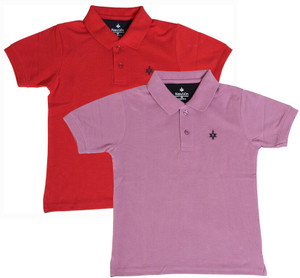 NeuVin Boys Solid Cotton Blend Regular T Shirt