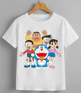 MAADHAV FASHIONS Boys & Girls Printed, Cartoon/Superhero, Graphic Print Polyester Regular T Shirt