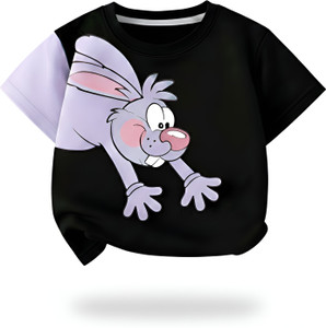 PICK2FIT Boys & Girls Cartoon Cotton Blend Regular T Shirt
