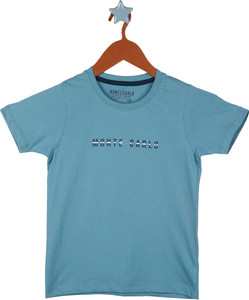 MONTE CARLO Boys Printed Pure Cotton Regular T Shirt