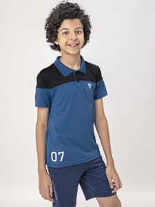 TECHNOSPORT Boys Colorblock Polyester Slim T Shirt