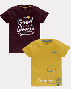 Codez Boys Printed Cotton Blend Regular T Shirt
