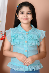 लिटिल एंजेल लड़कियों के लिए पार्टी शिफॉन रैग्लन टॉप