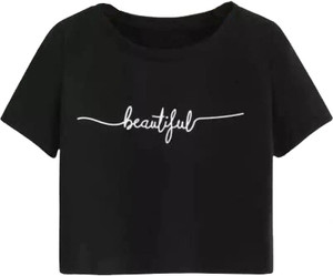 LOVO Girls Casual Cotton Blend Crop Top
