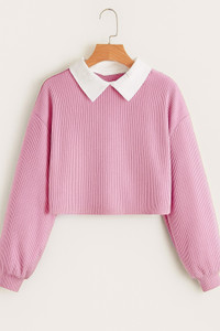 ZENWREN Girls Cotton Lycra Blend Crop Top