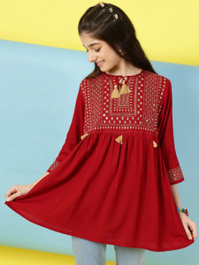 Miss & Chief Girls Party Rayon Tunic Top