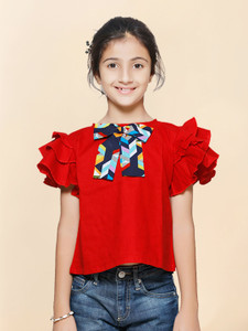 CUTIEKINS Girls Casual Cotton Blend Top