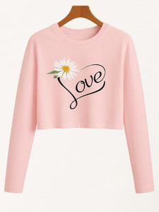 CROP ZONE Girls Casual Cotton Blend Crop Top