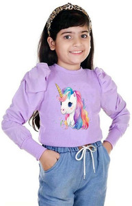BHUMIHAR Girls Casual Cotton Lycra Blend Ruffled Top