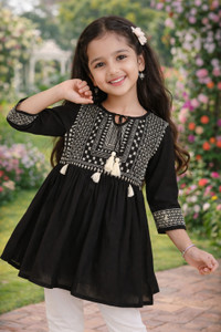 Ishti Girls Party Pure Cotton A-line Top
