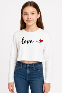 CROP ZONE Girls Casual Cotton Blend Crop Top