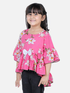 CUTIEKINS Girls Casual Polyester Peplum Top