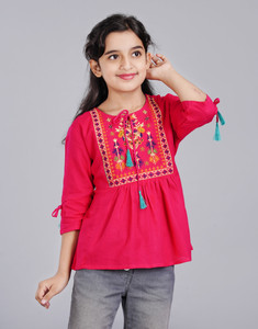 DMP FASHION Girls Casual Rayon Top