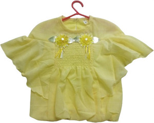 Bikram Girls Casual Poly Crepe Ruffled Top