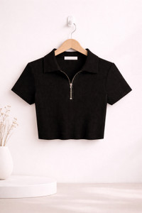 Toxicfashion Girls Casual Cotton Blend Crop Top
