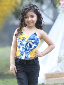 CUTIEKINS Girls Casual Cotton Blend Crop Top