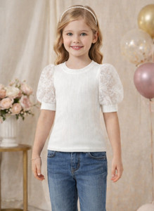 Qadri enterprises Girls Casual Cotton Blend Knit Top