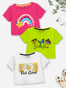 Trampoline Girls Casual Cotton Blend Crop Top
