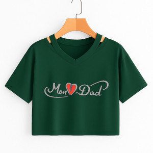 Prinsoo Girls Casual Cotton Blend Crop Top