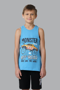 VAN HEUSEN Boys Typography, Graphic Print Cotton Blend Regular T Shirt