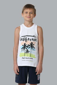 VAN HEUSEN Boys Typography, Graphic Print Cotton Blend Regular T Shirt