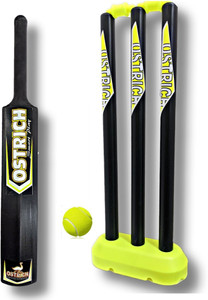 Ostrich HARD PLASTIC CRICKET COMBO PACK FOR 8 YEARS JUNIOURS( 1 BAT SIZE 3, WICKET 24'' INCHES , 1 BALL) क्रिकेट किट