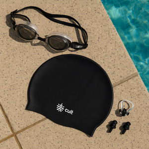Cult Swim Set with Anti-Fog Goggles, Silicone Cap, Nose Clip & Earplugs ...