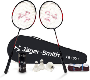 Jager-Smith PB-1000 Combo, JSBN-101 & Featherlite 2 Shuttle Badminton Kit