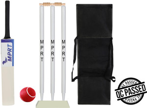 MPRT New Wooden Cricket Kit With Base Bat Size 5 For Age Group 9-11 Cricket Kit Cricket Kit