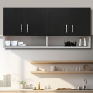 SPECIALITY PANELS 4 Doors Modular Wall Cabinet with Organizer Shelf & Termites Resistance Engineered Wood Kitchen Cabinet