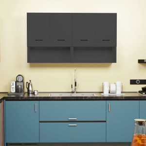 Divysa 4 Door Multipurpose Wall Mounted Cabinet | Wood Cabinet | Engineered Wood Kitchen Cabinet