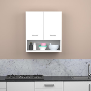 Divysa 2DOOR_KC_WT_OPEN Engineered Wood Kitchen Cabinet