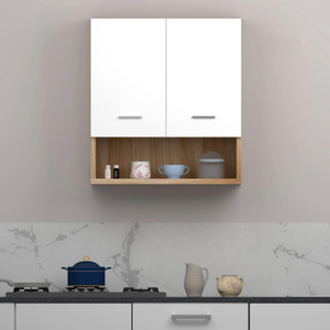 Divysa Multipurpose Use Wall-Mounted 2 Doors Kitchen Cabinet, Perfect for Kitchen Engineered Wood Kitchen Cabinet