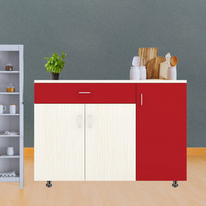 SPECIALITY PANELS 3 Door with Drawer Storage Unit with Termite Resistance Free Installation Engineered Wood Kitchen Cabinet