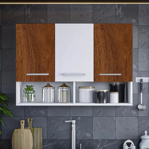 Divysa 3 Door with Shelevs Wall Mounted Kitchen Cabinet for Home Kitchen Engineered Wood Kitchen Cabinet