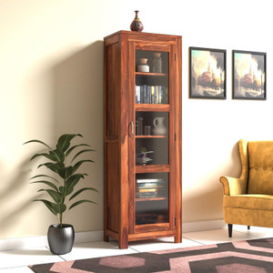 Krishna Wood Decor Solid Sheesham Wood Kitchen Cabinet With Multiple Shelves For Kitchen/ Storage | Solid Wood Kitchen Cabinet