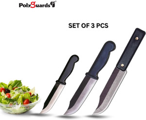 POLYGUARDS 3 Pc Iron Knife Set Kitchen Knife Original Hand Made Iron Kitchen