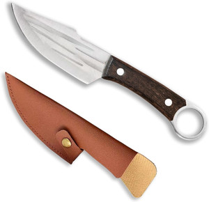 कैप्टूला Portable Chef's Knife Multi-Purpose Knife With Sheath Wooden Handle(Steel, 1 Pc) स्टेनलेस स्टील चाकू